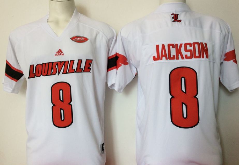 Men Louisville Cardinals #8 Jackson White 2025 NCAA Jersey->more ncaa teams->NCAA Jersey